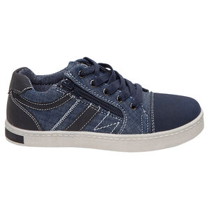 Zapatillas bajas de tela con cordones y cremallera lateral Main Zapatillas bajas de tela con cordones y cremallera lateral