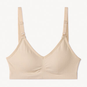 Brassière de lactancia sin costuras y ajustable unicolor 