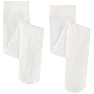 Pack de 2 leotardos finos de jacquard texturado para bebé niña  Main Pack de 2 leotardos finos de jacquard texturado para bebé niña