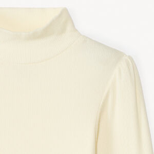 Camiseta interior de canalé con cuello cisne para niña 