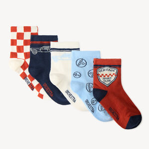 Lote de 5 pares de calcetines para niño con motivos de coches vintage. 