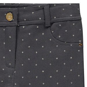 Pantalón pitillo de felpa para niña 