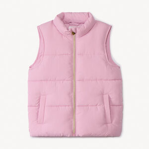 Chaleco acolchado sin mangas liso para niña  Main Chaleco acolchado sin mangas liso para niña