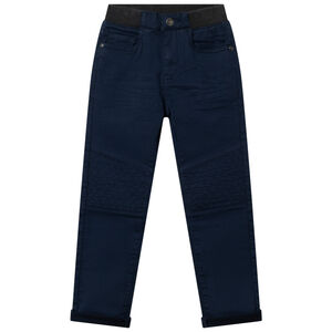 Pantalón en tela con tirantes y cintura elástica Main Pantalón en tela con tirantes y cintura elástica