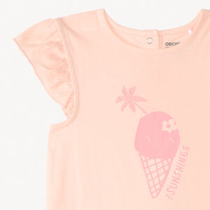 Conjunto de pijama de 2 piezas con camiseta + pantalones cortos niña bebé 