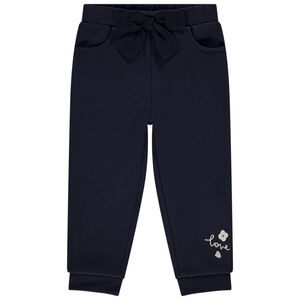 Jogging forrado de terciopelo y bordado Love para bebé niña 