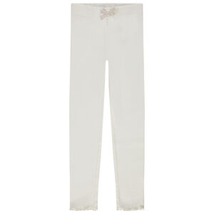 Leggings de punto acanalado con nudo decorativo para niña  Main Leggings de punto acanalado con nudo decorativo para niña