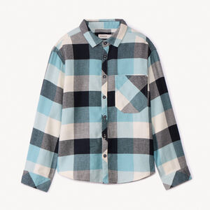 Camisa de manga larga a cuadros para niño 