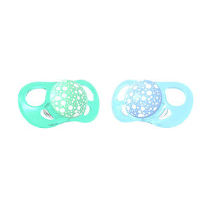 Set de sucettes en silicone 6+ mois - Bleu/Vert Pastel 