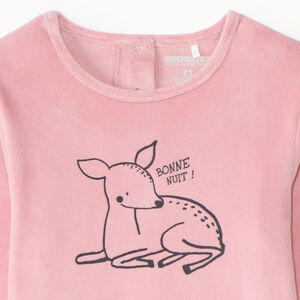 Conjunto de pijama de micropolar con estampado de ciervo para bebé niña 