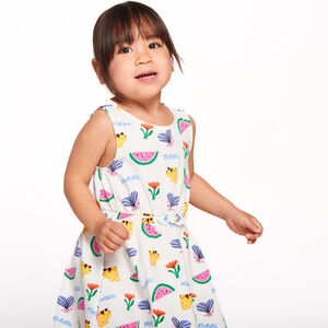 Vestido sin mangas con estampado fantasía para bebé niña 