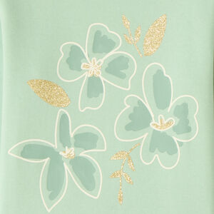 Sudadera de felpa con estampado brillante para niña 