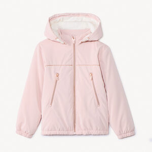 Cortavientos de ripstop liso con forro de sherpa para niña  Main Cortavientos de ripstop liso con forro de sherpa para niña