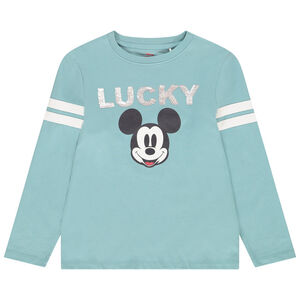 T-shirt manches longues print Mickey Disney et sequins pour garçon Main T-shirt manches longues print Mickey Disney et sequins pour garçon