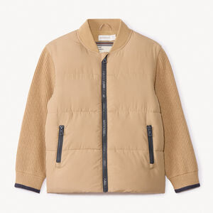 Doudoune bi-matière unie pour garçon  Main Doudoune bi-matière unie pour garçon