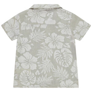 Camisa de manga corta con estampado vegetal para bebé niño 