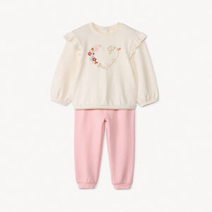 Conjunto de sudadera + pantalones de chándal fantasía para bebé niña  Main Conjunto de sudadera + pantalones de chándal fantasía para bebé niña