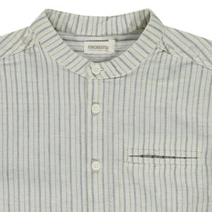 Camisa de manga larga remangable y rayada para niño 