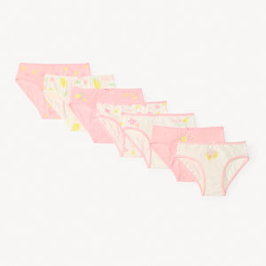 Conjunto de 7 bragas de jersey con estampado de limones para niña 