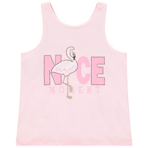 Camiseta sin mangas con strass y espalda cruzada para niña  Main Camiseta sin mangas con strass y espalda cruzada para niña