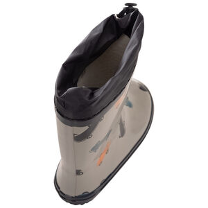 Botas de lluvia con cuello impermeable estampado de skates para bebé niño 