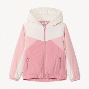 Chaqueta cortavientos forrada efecto color block para niña  Main Chaqueta cortavientos forrada efecto color block para niña