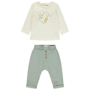 Conjunto 2 piezas con estampado de dragón para bebé niño 