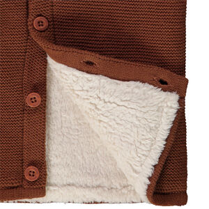 Gilet à capuche ludique en tricot uni pour bébé garçon 