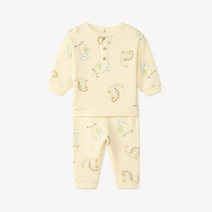 Conjunto de chándal con estampado de dino para bebé niño 