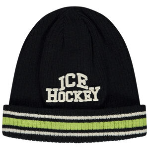 Gorro de efecto canalé con bordado 3D para niño 