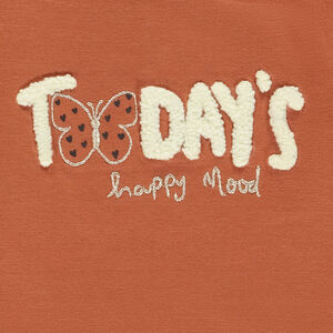 Camiseta de manga larga con volantes y estampado para bebé niña 