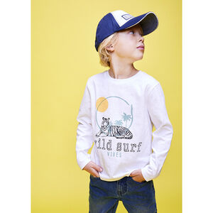 Camiseta de manga larga de jersey estampado verano niño 