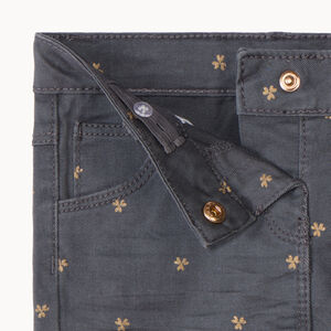 Pantalón de sarga con estampado floral para bebé niña 