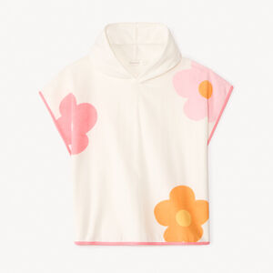 Capa de baño con estampado floral para niña 