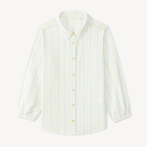 Camisa de niña de mangas largas a rayas 