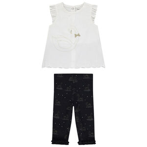 Conjunto Camiseta y legging estampados cisnes Main Conjunto Camiseta y legging estampados cisnes