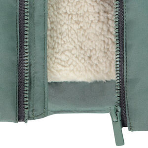 Anorak largo de manga larga con interior de sherpa y capucha para bebé niño 