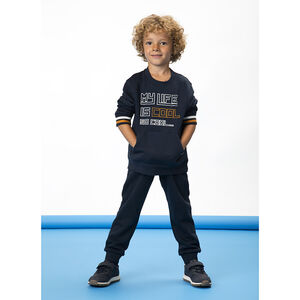 Ensemble sweat avec poche kangourou + jogging uni pour garçon Main Ensemble sweat avec poche kangourou + jogging uni pour garçon
