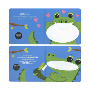 Cuento para mojar con agua "Croc se lava los dientes" +3años 