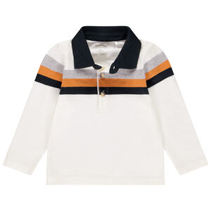 Polo manga larga rayas a contraste 