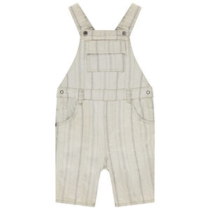 Salopette corta a rayas con bolsillo para bebé niño 