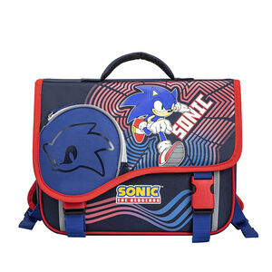 Mochila infantil Sonic 38cm – azul y rojo 