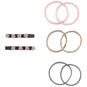Pack de 2 diademas y 6 gomas para niña  Main Pack de 2 diademas y 6 gomas para niña