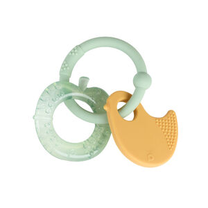 Anillo de dentición refrigerante Manzana y Pájaro 