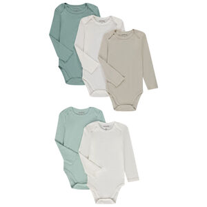 Pack de 5 bodies de manga larga para bebé. 