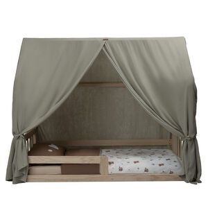 Tela de gasa de algodón para cuna Premissori verde 