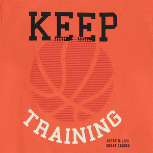 Camiseta de manga larga con estampado 3D de balón de baloncesto para niño  Main Camiseta de manga larga con estampado 3D de balón de baloncesto para niño