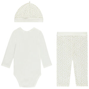 Conjunto de 3 piezas para bebé 2025 con estampado moteado 