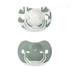 Lot de 2 sucettes silicone SX Pro 6-18M Walk in the park vert 
