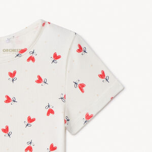 Camiseta de manga corta estampada para bebé niña 